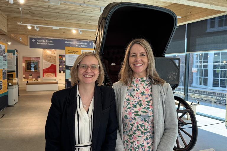 Joanna Terry and Hayley Coles at Staffordshire History Centre July 2025