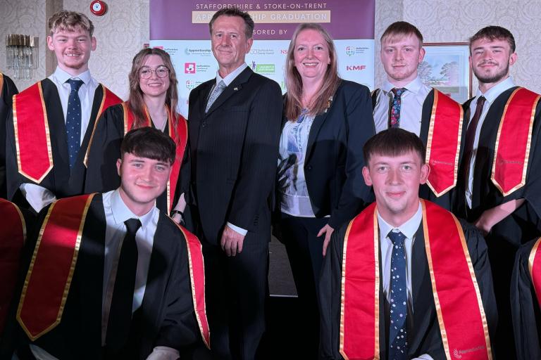 Martin Murray with KMF Apprentices Apprenticeship Graduation July 2025