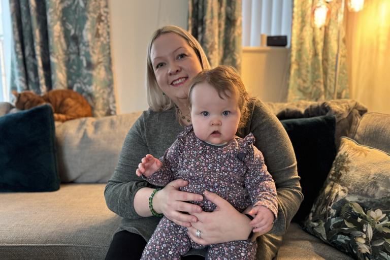 Mum Steph with daughter Isla