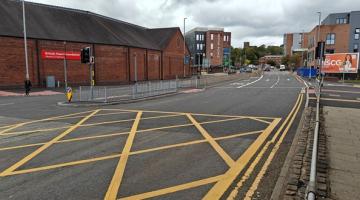 Barracks Road Newcastle cycle scheme