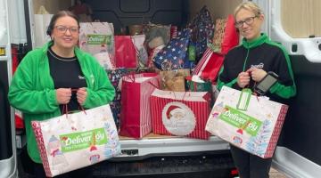 Dunelm gift appeal Jenny Pountain and Kirsty Salt