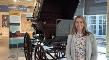 Hayley Coles in history centre