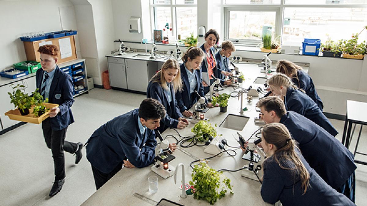 Secondary school kids STEM class