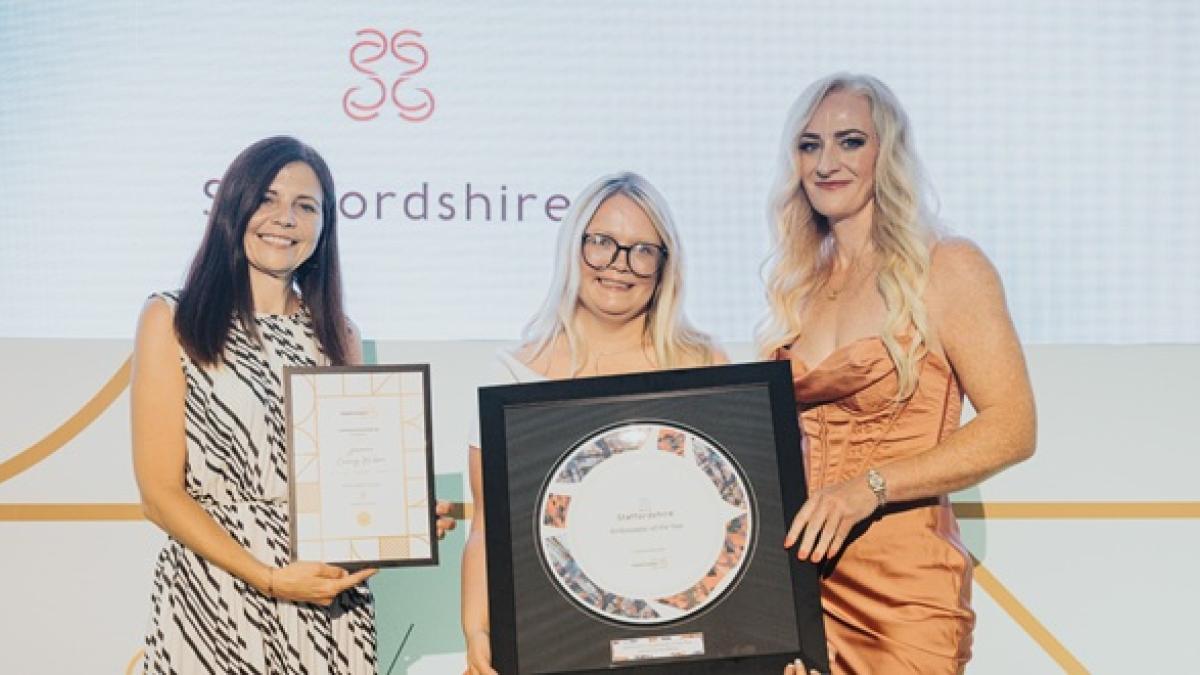 Staffordshire Ambassador of the Year Joanne Wilson