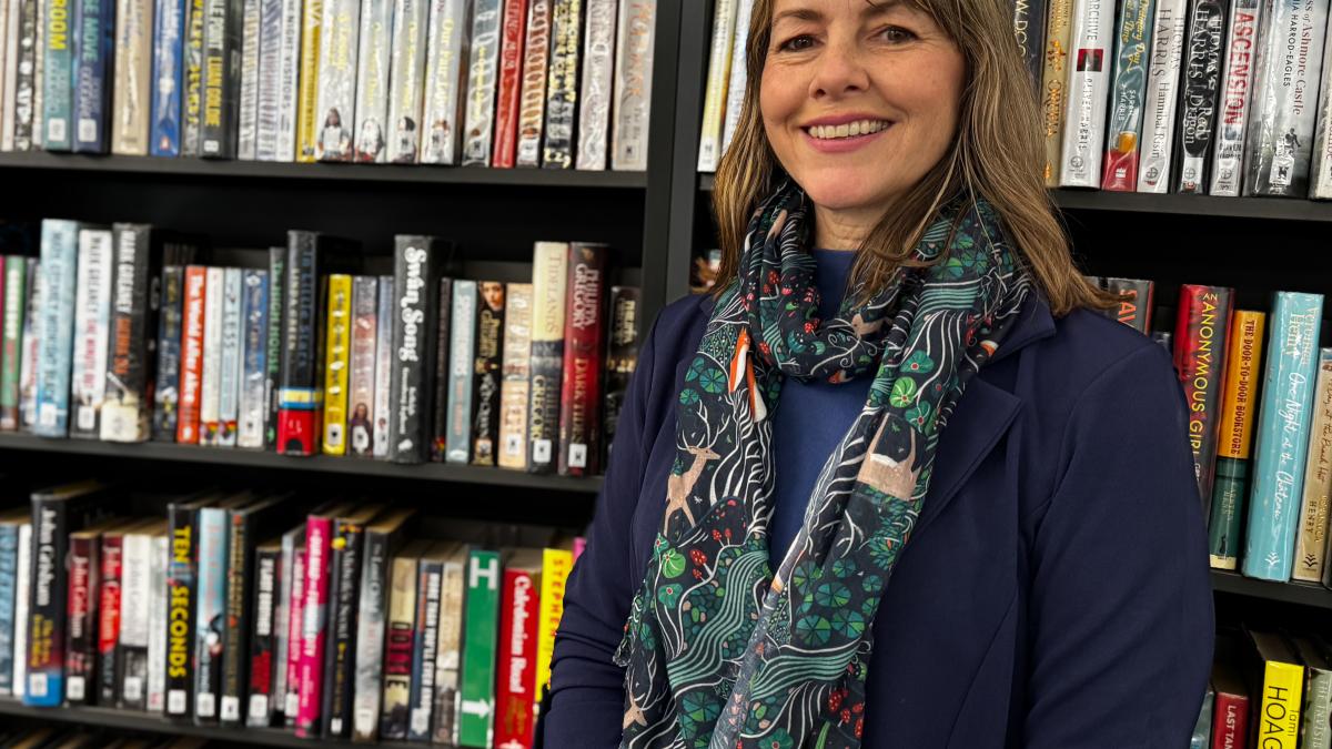 Image shows Hayley Coles at one of Staffordshire's 43 libraries